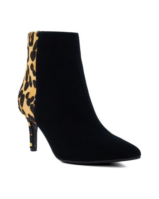 Dune Black Obsessive 2 Leather Leopard Boots