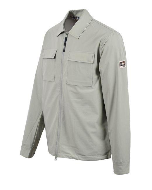 Aquascutum Gray Shell Sp Overshirt Salvia for men