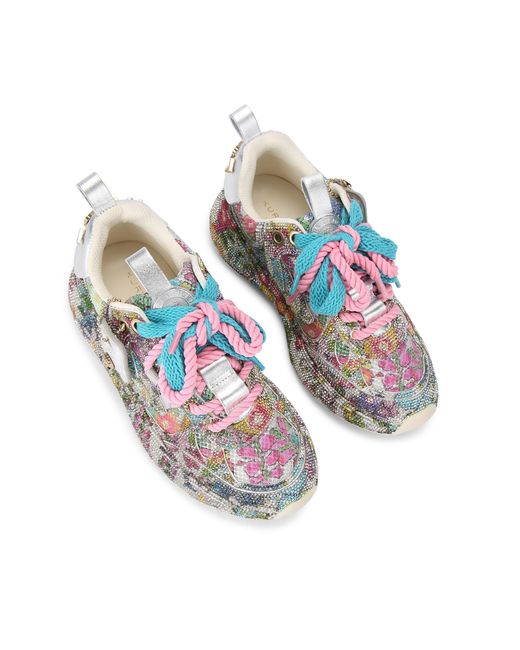 Kurt Geiger Blue Leather Runner Sneakers