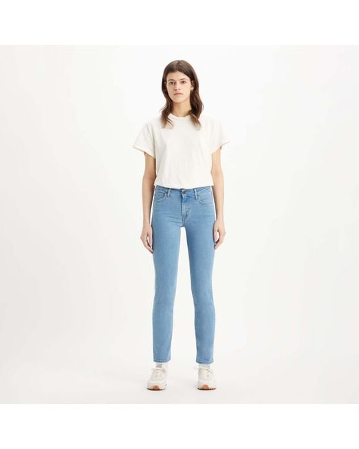 Levi s Levi S Womenss 712 Slim Snatched Jeans in Blue Lyst UK