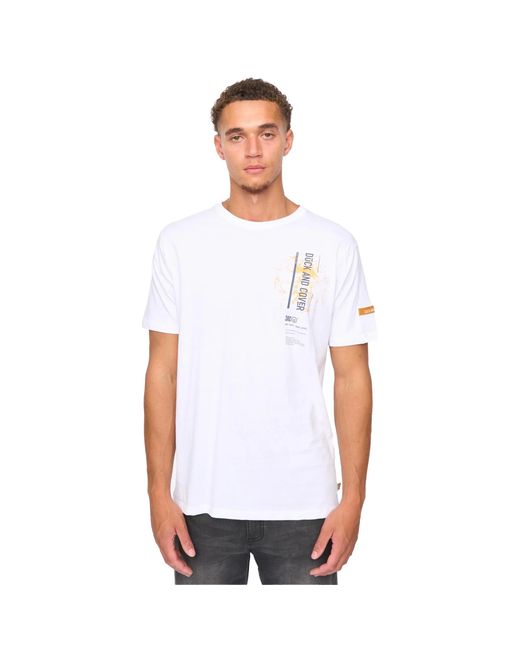 Duck and Cover White Protonz T-Shirt Cotton for men