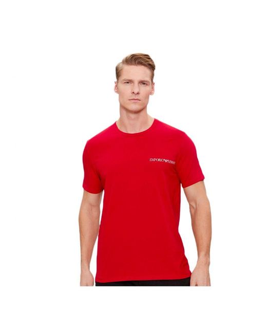 Emporio Armani T Shirt Pack X2 Klassiek in het Red voor heren