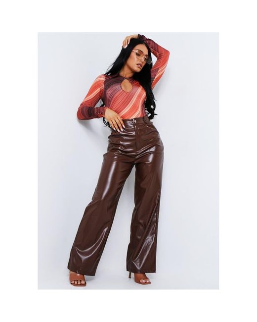 Missy Empire Brown Missy Empire Wide Leg Trousers