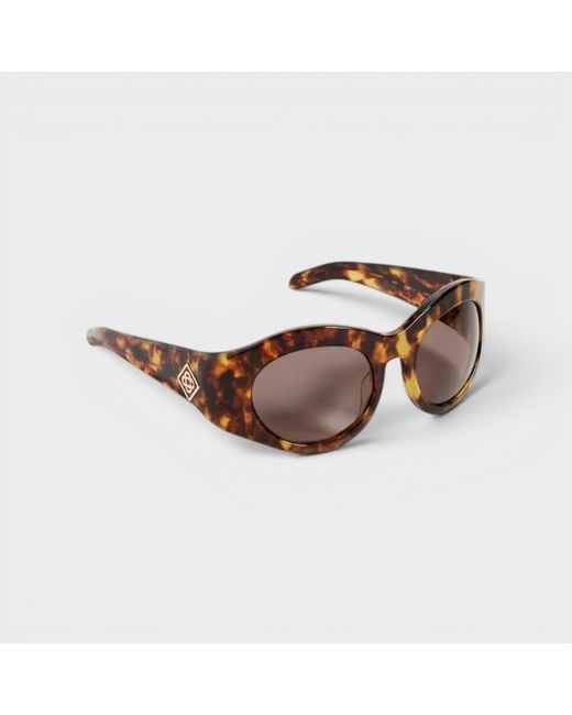 Casablanca Brown Round Goggle Acetate Sunglasses Tortoise