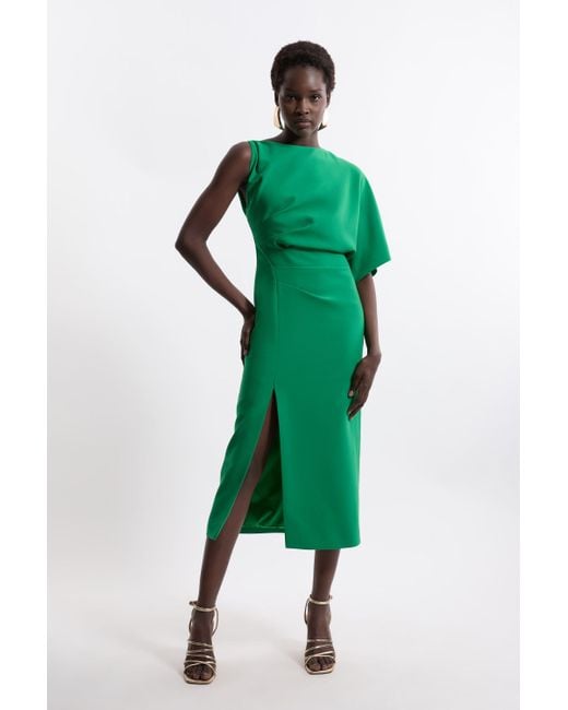 One Shoulder Karen Millen Petite Dresses Petite Satin Drape One