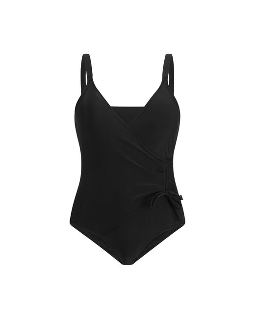 Regatta Black Ladies Baylenne Plain One Piece Swimsuit