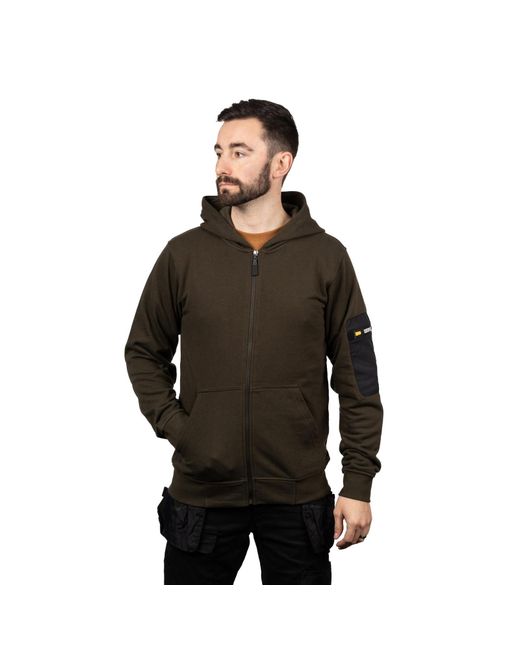 Caterpillar Black Loopback Full Zip Hoodie for men