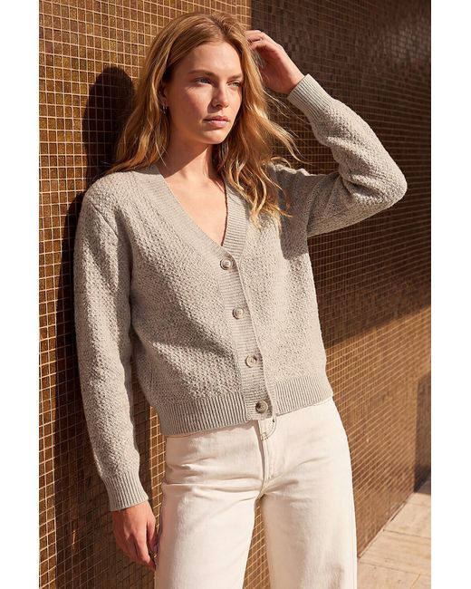 Roman Brown Soft Shimmer Knit Cardigan