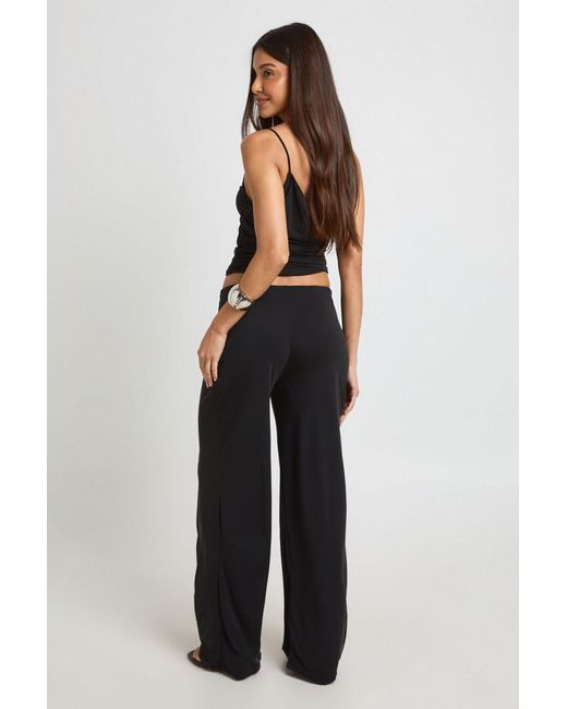 Boohoo Blue One Shoulder Asym Ruched Top And Trouser Coord