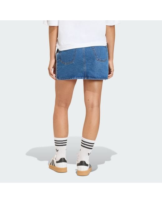 Adidas Originals Blue 3 Stripes Skirt Denim