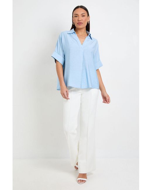 Wallis Blue Hotfix Short Sleeve Overhead Shirt