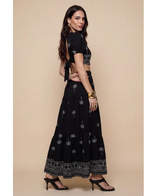 Urban Bliss Black Open Pen Back Tirered Maxi Dress Pattern
