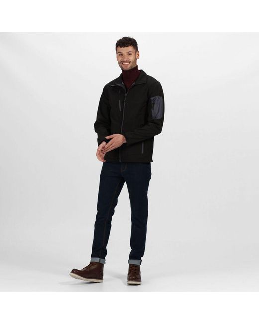 Regatta Black Standout Arcola 3 Layer Waterproof And Breathable Softshell Jacket /Seal) for men