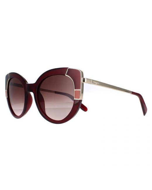 Ferragamo Brown Lacoste Square Matte Gradient L947S