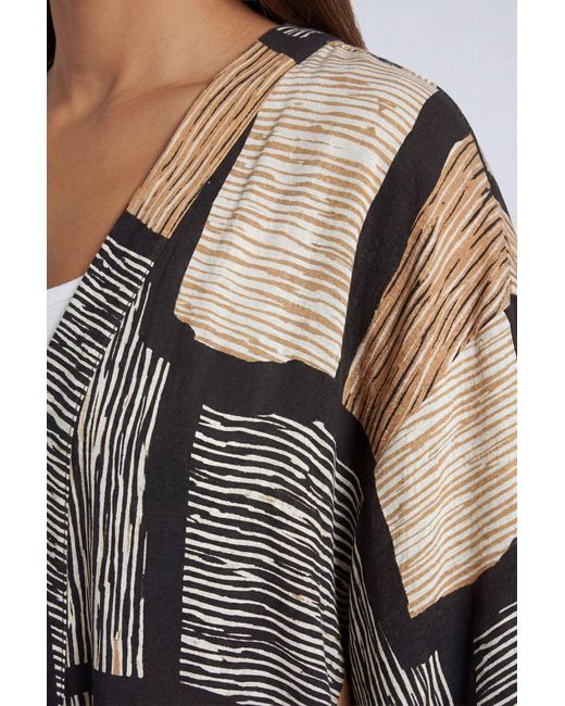 PRINCIPLES Natural Geo Printed Kimono