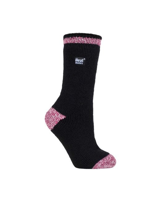 Heat Holders Black Ladies 2.3 Tog Luxury Thick Thermal Socks For Winter