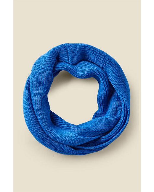 Sosandar Blue Penny Bright Rib Knitted Snood