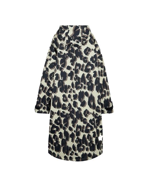 Regatta Black Adult Changing Leopard Print Robe (Multicoloured)
