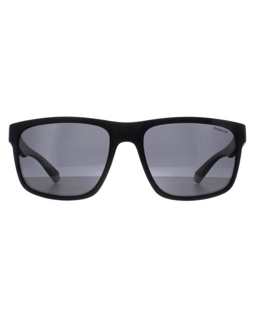 Polaroid Black Rectangle Matte Polarized Pld 2157/S for men