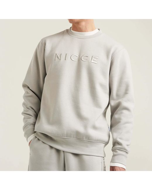 Nicce London Gray Mercury Chalk Sweater for men