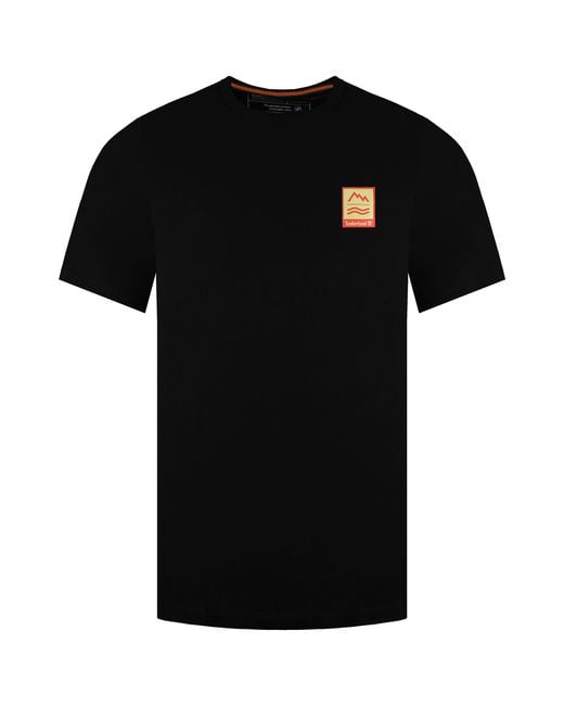 Timberland Black Yc Oa Graphic T-Shirt Cotton for men
