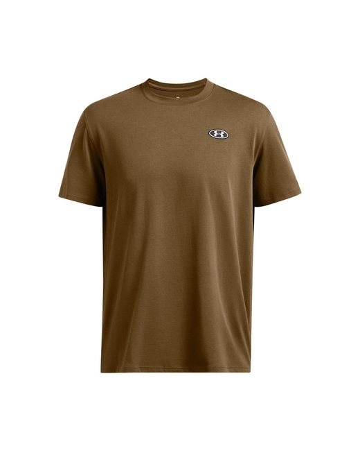 Under Armour Green Left Chest Patch Short Sleeve T Shirt for men