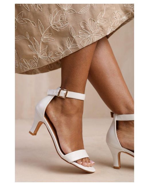 Where's That From Brown Wheres 'Madrid' Mid Block Heel With Ankle Strap
