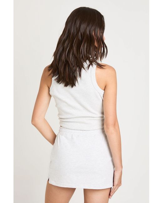Boohoo White Adjustable Waist Skort