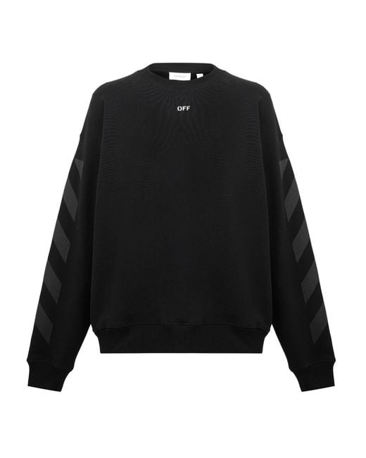 Off-White c/o Virgil Abloh Black Off Off Cornly Diag Crew for men