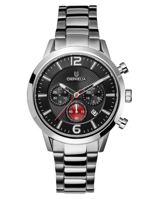 Orphelia Black Tempo Watch Or82807 Stainless Steel for men