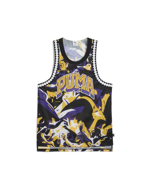 PUMA Blue Mesh Tank Top for men