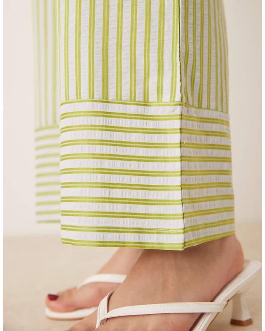 Sister Jane Natural Wide Leg Stripe Trouser Co-Ord