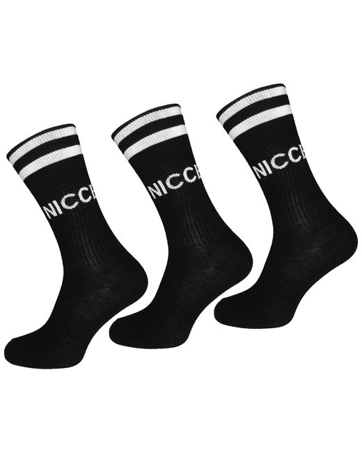 Nicce London Black 3-Pack Cavelette Socks for men