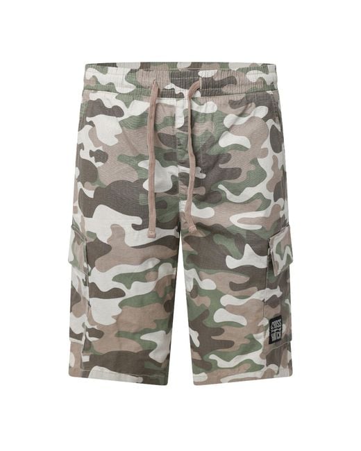 Crosshatch Gray Camtort Shorts for men