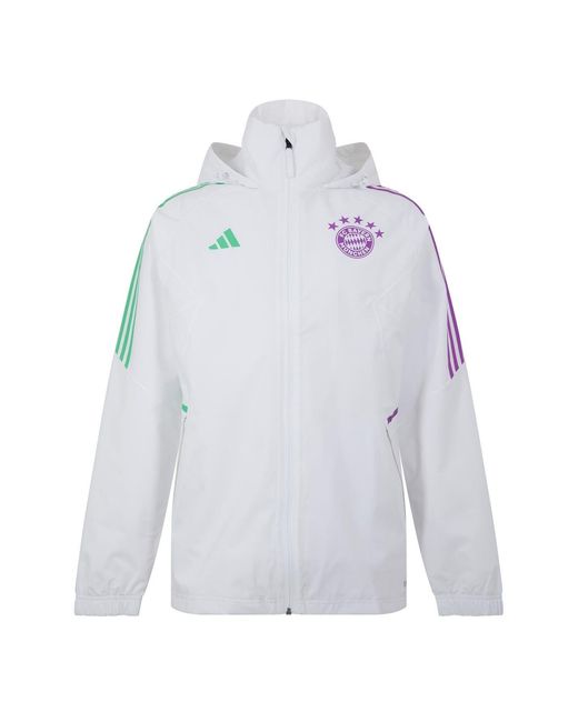 Adidas Blue Fcb Rain Jacket for men