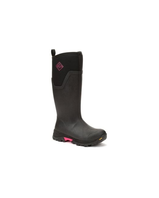 Muck Boot Black Arctic Ice Tall Rubber/Hot Wellington