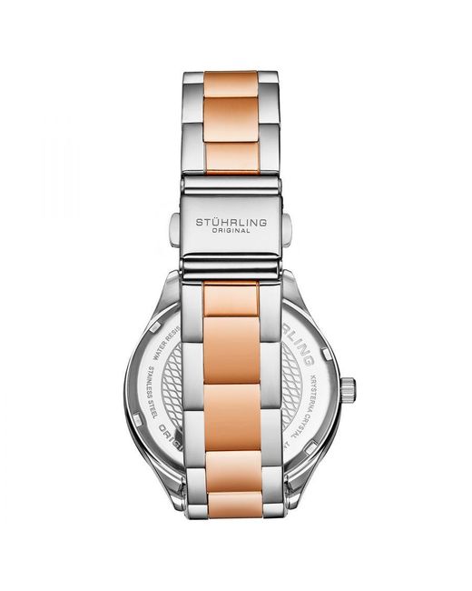 Stuhrling White Saylor 38Mm Mother Of Pearl Quartz 4019 Classic