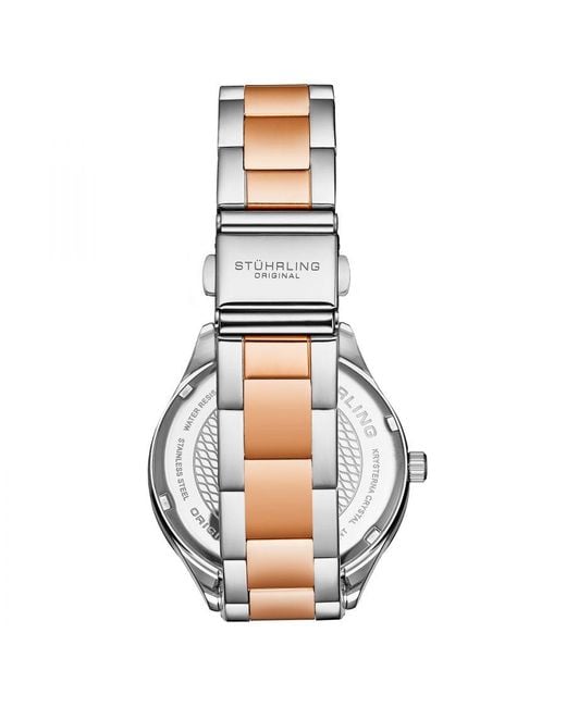 Stuhrling White Saylor 38Mm Mother Of Pearl Quartz 4019 Classic