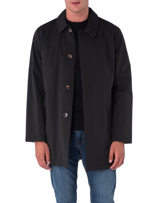 Harry Brown London Black Single Breasted Trench Coat for men