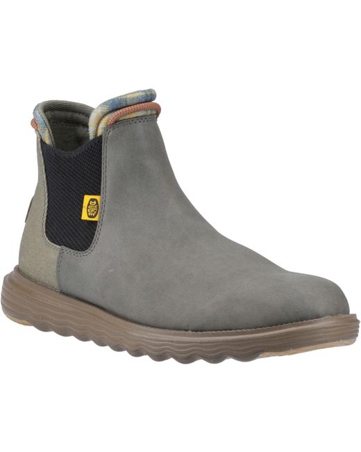 HeyDude Gray Branson Classic Polyurethane Dark/Espresso Boots for men