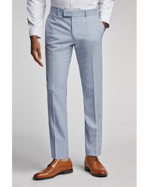 Antique Rogue Blue Regular Suit Trousers for men