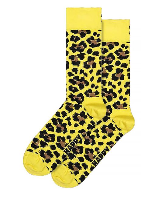 Happy Socks Leopardenmuster Socken in Yellow für Herren