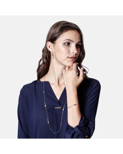 Orphelia Metallic 'Fawn' 925 Sterling Set: Chain + Bracelet + Earrings