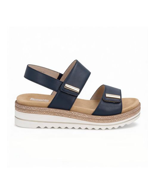 Remonte Blue D0Q59 Ankle Strap Sandals Leather