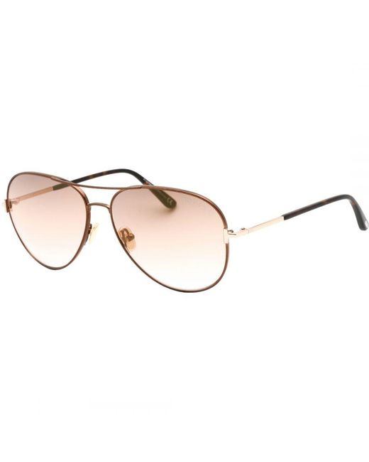 Tom Ford Brown Ft0823 Clark 48G Dark Sunglasses Metal for men