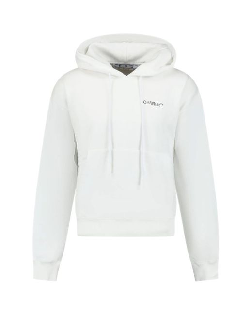 Off-White c/o Virgil Abloh White Caravaggio Crowing Design Oversized Hoodie Cotton for men