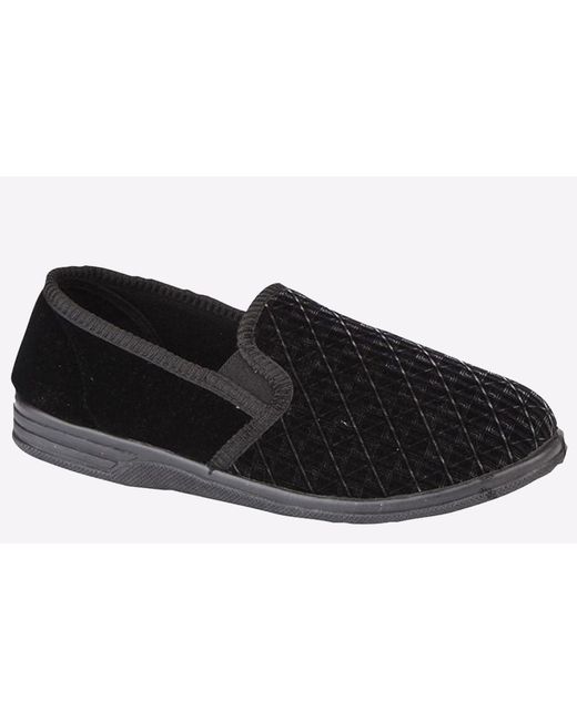 Zedzzz Black Kevin Twin Gusset Slippers for men