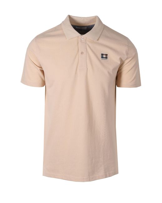 Aquascutum Pink Check Patch Polo Shirt Cotton for men