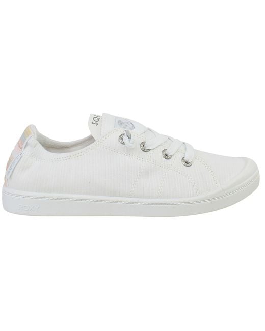 Roxy White Bayshore Plus Plimsolls Canvas