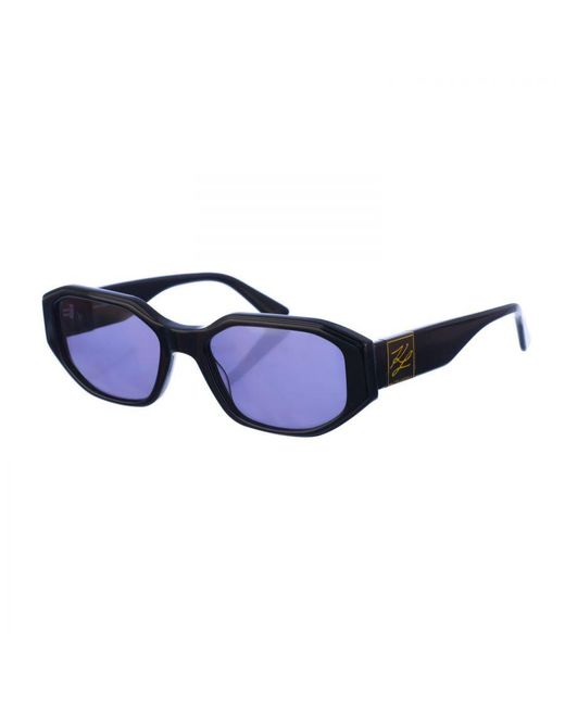 Karl Lagerfeld Blue Acetate Sunglasses With Oval Shape Kl6073S